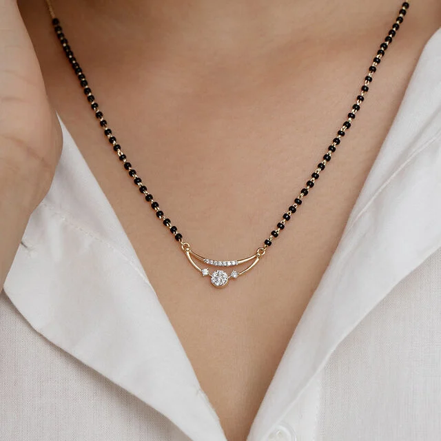 Celestial Embrace Gold and Diamond Mangalsutra
