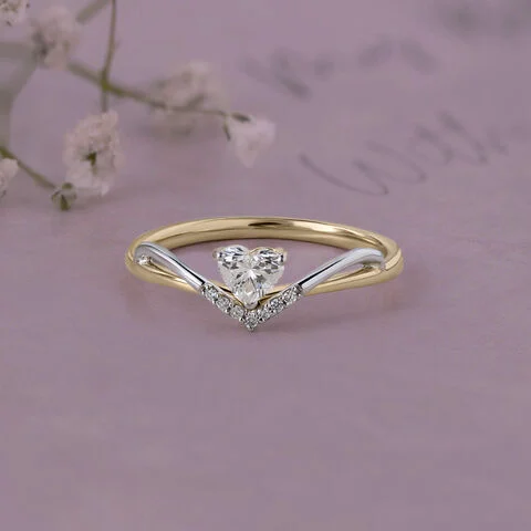 Heartfelt Radiance 14 kt Gold & Diamond Ring