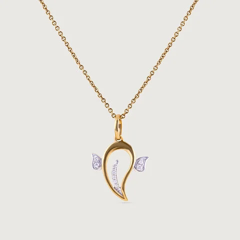 Shree Ganesh Gold and Diamond Pendant