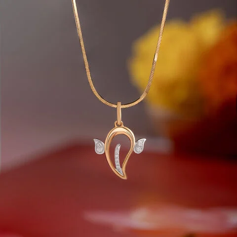 Shree Ganesh Gold and Diamond Pendant