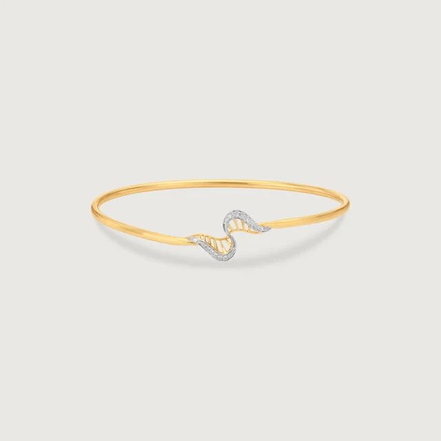 Graceful Twirl Diamond Bangle