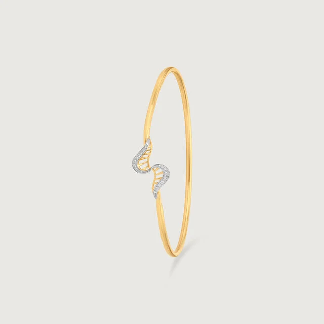Graceful Twirl Diamond Bangle